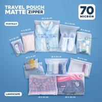 Gambar Travel Pouch Organizer Serbaguna Zipper Matte Potrait 14x20 dari Indopaking undefined 3 Tokopedia