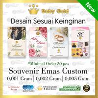 Gambar Souvenir Emas Custom Emas Mini Gold Babygold 24 Karat - 0,001 Gr dari Sumberberkahemas undefined 1 Tokopedia