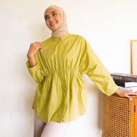 Gambar Kemeja Alya shirt Katun Linen 100% Original - biru BCA, All Size dari OTshoop undefined 2 Tokopedia