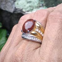 Gambar Cincin batu Akik Lumut Merah Asli Riau Natural Red Moss Agate dari Akik-Apik undefined 2 Tokopedia