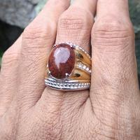 Gambar Cincin batu Akik Lumut Merah Asli Riau Natural Red Moss Agate dari Akik-Apik undefined 3 Tokopedia