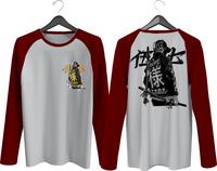 Gambar KAOS RAGLAN PRIA SABLON SAMURAI DEPAN BELAKANG LENGAN PANJANG - navy, S dari WL Fashion store undefined 3 Tokopedia