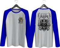 Gambar KAOS RAGLAN PRIA SABLON KING DEPAN BELAKANG LENGAN PANJANG - Hitam, S dari WL Fashion store undefined 4 Tokopedia