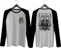 Gambar KAOS RAGLAN PRIA SABLON KING DEPAN BELAKANG LENGAN PANJANG - Hitam, S dari WL Fashion store undefined 1 Tokopedia