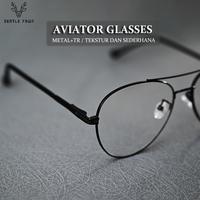 Gambar Kacamata Frame Style Aviator Metal+Tr90 Bisa Minus Pria Wanita 9826 - GREY, FRAME SAJA dari Gray Pink undefined 2 Tokopedia