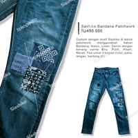 Gambar Custom Repair Sashiko Boro Indigo Denim Patchwork Patch Selvedge Jeans - Boro dari Siashiko undefined 4 Tokopedia