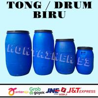 Gambar DRUM HDPE BIRU 150 LITER - GENTONG AIR, TONG SAMPAH / BAK MANDI DLL - Tong+Klem Besi, Plastik dari Matrial Kontainer 53 olshop undefined 2 Tokopedia