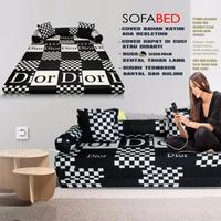 Gambar SOFA BED KASUR LIPAT Minimalis Size 200x140x10cm - Biru daun dari Andamarez undefined 4 Tokopedia