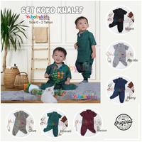 Gambar Setelan Baju Koko Bayi Katun Madinah - Koko Khalif - Hitam, 0-6 Bulan dari amiraoutfit undefined 3 Tokopedia
