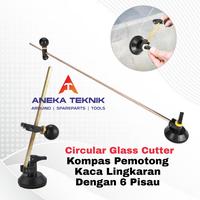 Gambar Circular Glass Cutter - Kompas Pemotong Kaca Lingkaran Dengan 6 Pisau dari Toko Aneka Teknik_NEW undefined 1 Tokopedia