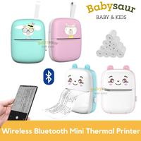 Gambar Mini Pocket Portable Bluetooth Printer Thermal Mainan Cetak Foto Anak - Green White dari Babysaur Baby and Kids undefined 1 Tokopedia