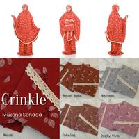 Gambar Mukena Crinkle Airflow Premium - Merah Bata 2in1 dari Zaffina undefined 2 Tokopedia