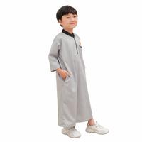 Gambar Baju Jubah Anak Laki Laki Gamis Anak Cowok Modern Lengan Panjang - Hitam, 4 dari Shadilife undefined 5 Tokopedia