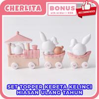Gambar Topper Kue Ulang Tahun Anak Kelinci Lucu Hiasan Cake Ultah Pink dari Cherlita undefined 2 Tokopedia