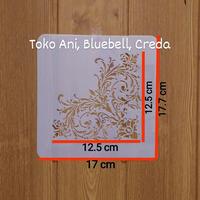 Gambar Designer Stencil : Feather Red Scroll Corner , 12.5 x 12.5 cm dari Toko Ani,Bluebell,Creda undefined 2 Tokopedia