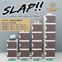 Gambar LEMARI PAKAIAN MINIMALIS SLAP KINGDOM / LEMARI SWING / LEMARI PLASTIK - CREAM, SUSUN 4 dari Semesta Rumah undefined 2 Tokopedia