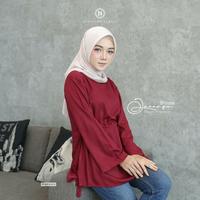 Gambar QUEENSA BLOUSE NADHEERA LUXURY - ATASAN WANITA TERBARU - maroon, L dari Nurha hijab kudus undefined 3 Tokopedia