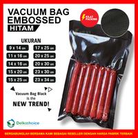 Gambar PLASTIK VACUUM VACUM VAKUM EMBOS EMBOSSED DELKO VARIAN HITAM SATUAN - 9CM X 14CM dari kilat packing undefined 1 Tokopedia