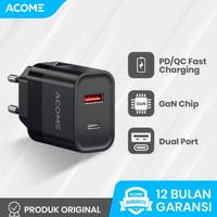 Gambar ACOME ACG30 Pro GaN 30W Wall Charger Fast Charging PD/QC 3.0 Dual Port dari Vino15_acsesoris undefined 1 Tokopedia