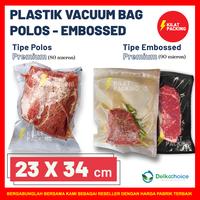 Gambar PLASTIK VACUUM VACUM VAKUM MAKANAN POLOS EMBOSSED EMBOS 23x34 - EMBOSS BENING dari kilat packing undefined 1 Tokopedia