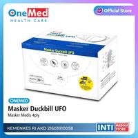 Gambar ONEMED - Masker Duckbill UFO 4 Ply 3D Surgical Mask | Masker Medis Putih Elegan - 4 PLY dari INTI MEDIKA STORE undefined 5 Tokopedia
