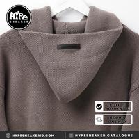 Gambar Hoodie ESSENTIALS FEAR OF GOD TEXT FW22 TAUPE KNIT HOODIE 100% ORI - S dari HYPESNEAKER.IDN undefined 5 Tokopedia