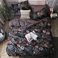 Gambar Hotsale 3 Pieces Botanical Bedding Set Housse De Couette Red Flowers dari Angka Sembilan undefined 2 Tokopedia