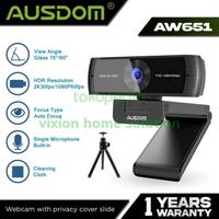 Gambar Webcam AUSDOM AW651 HDR QHD 2K 1080P 60FPS Autofocus Mic Tripod dari VIXION HOME SOLUTION undefined 1 Tokopedia