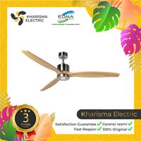Gambar KIPAS ANGIN Baling Plafon DEKORASI MT EDMA PRESTON 60inch Remote - BRushedNickel dari Kharisma Electric undefined 2 Tokopedia