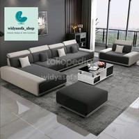 Gambar Kursi Sofa Leter L Fulset Ruang Tamu Modern Sofa Kayu Jati Berkualitas dari widyasofa undefined 1 Tokopedia