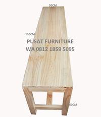 Gambar CUSTOM BANGKU POLOS, BANGKU PANJANG BAHAN KAYU JATI BELANDA dari PUSAT FURNITURE1 undefined 1 Tokopedia