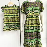 Gambar Daster Dress Panjang Baju Tidur Batik / Rayon Ibu Anak 1 2 3 4 tahun Lengan Tangan Pendek Motif Bunga Abstrak Wajik Kancing Tali - Hitam, DASTER IBU dari Mostrella undefined 3 Tokopedia
