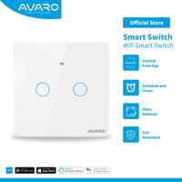 Gambar AVARO Smart Wall Switch Saklar Lampu Touch WiFi - EU White - 1 GANG dari Avarobotic undefined 1 Tokopedia