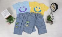 Gambar SETELAN BAJU ANAK LAKI KENKEN | FASHION ANAK | BAJU KAOS CELANA PENDEK - Biru Muda, Size 110 dari Kbabynkids undefined 5 Tokopedia