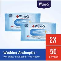 Gambar TISU BASAH ANTISEPTIK WETKINS 50s . ALCOHOL FREE dari Docia Store undefined 2 Tokopedia