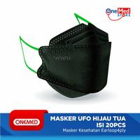 Gambar Masker Karet UFO Hijau 3D OneMed 4ply Box isi 20pcs dari Onemed Makassar undefined 1 Tokopedia
