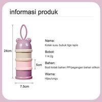 Gambar Wadah Tempat Susu Bubuk Bayi Travel 4Tingkat Milk Powder Container - Ungu dari Keely Florist undefined 2 Tokopedia