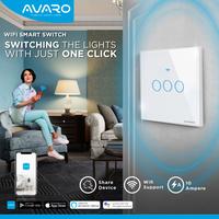 Gambar AVARO Smart Wall Switch Saklar Lampu Touch WiFi - EU White - 1 GANG dari Avarobotic undefined 2 Tokopedia