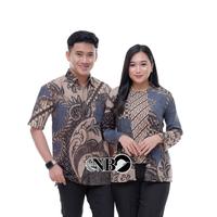 Gambar Kemeja Wanita Pria Couple Batik Modern Hem Kemeja Batik Wanita Seragam - ALFA, WANITA L dari ATASAN BATIK COUPLE undefined 2 Tokopedia