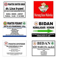 Gambar Plang Akrilik 40x60 + lis aluminium Papan Nama Dokter Bidan Sekolah - 1 Sisi, +Lis Aluminium dari hanan.grafika undefined 4 Tokopedia