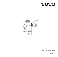 Gambar TOTO Kran Tembok T26-13 / Keran Air Dinding T 26 13 / taman selang dari La Maison Emporium undefined 3 Tokopedia