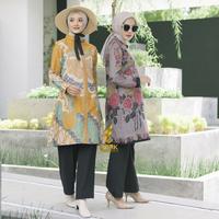 Gambar Batik Prabuseno Tunik Blouse Atasan Wanita Katun Furing Nimas Arista - Arista Kuning, S dari Butik Batik Prabuseno undefined 4 Tokopedia