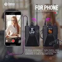 Gambar Microphone Wireless Dual Mikrofon Clip on Mic hp Live Youtube dari Focus Technology undefined 3 Tokopedia