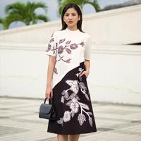 Gambar Batik Kultur Dress - OTD - Two Toned Flowers in Monochrome - XL dari BatikKultur undefined 1 Tokopedia
