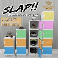 Gambar LEMARI PAKAIAN MINIMALIS SLAP KINGDOM / LEMARI SWING / LEMARI PLASTIK - CREAM, SUSUN 4 dari Semesta Rumah undefined 4 Tokopedia