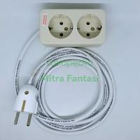 Gambar Kabel Extension UTICON Stopkontak Steker Stop Kontak Terminal Kuningan - 2 Lubang, 5 Meter dari Mitra Fantasi undefined 2 Tokopedia