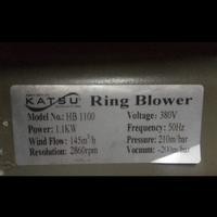 Gambar ring blower katsu hb-1100/1100watt/2800rpm/210cmh/210mbar - 220v 1phase dari ELECTRONIC SEJAHTERA undefined 3 Tokopedia