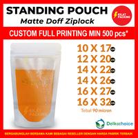 Gambar STANDING POUCH MATTE DOFF ZIPLOCK / KEMASAN MAKANAN MURAH - 14x26 dari kilat packing undefined 3 Tokopedia