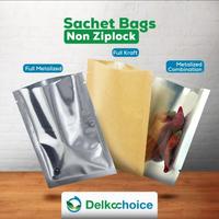 Gambar PLASTIK KEMASAN SACHET / SASET KOPI ALUMUNIUM FOIL DELKOCHOICE 7X10CM - WHITE ZIPLOCK, 7CM X 9CM dari Sipacking Store undefined 2 Tokopedia