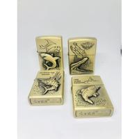Gambar Korek Api Model Zip Brass Gold Lighter Windproof Embosh 3D Timbul - Gun dari Mug Me Indonesia undefined 2 Tokopedia